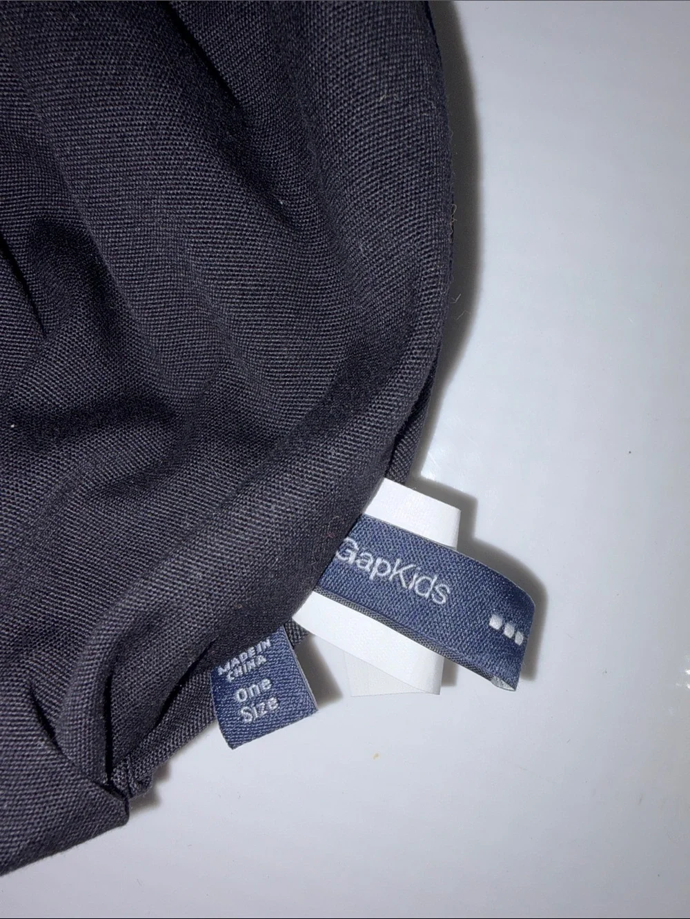 GAP Navy Multicolor Teardrop Bamboo-Handle Tote